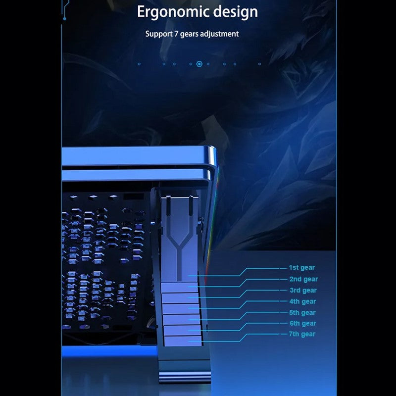 Gadgeton RGB Laptop Cooling Stand with 8 Fans & LED Screen, 2 USB Ports For Laptops up to 17 Gadgeton RGB Laptop Cooling Stand with 8 Fans & LED Screen, 2 USB Ports For Laptops up to 17
